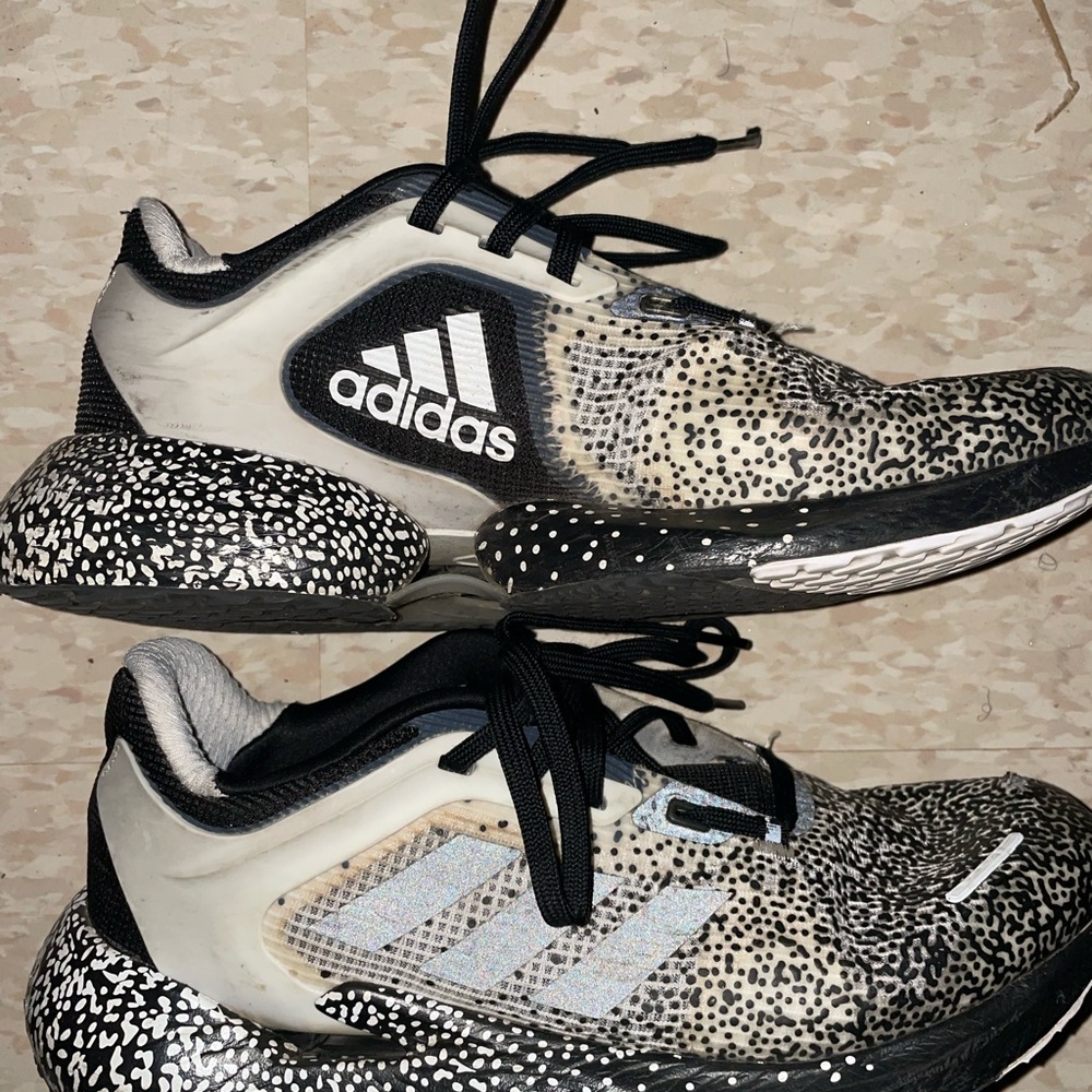 Adidas Alphatorsion Running Sneakers Black and White Size 9